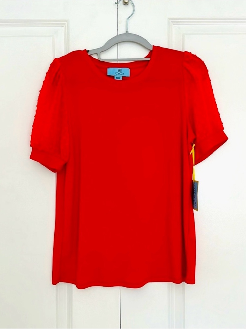 CeCe Red Sheer Sleeve Top ❤️✨ | NWT | Size Small